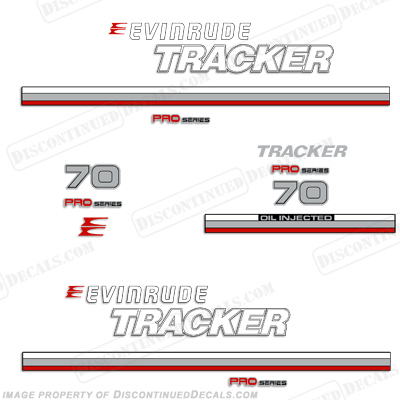 Evinrude 1981 Tracker 70hp Decal Kit - Red INCR10Aug2021