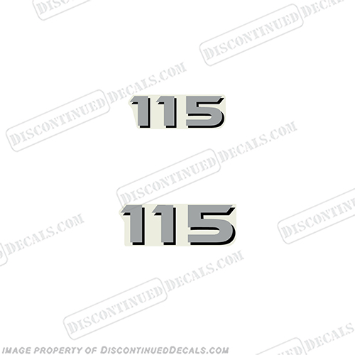 Yamaha Outboard 115 2-Stroke Number Decals Yamaha, 115, 115hp, rear, front,  horsepower, decal, sticker, number, 2s, 2stroke, 2 stroke, two, stroke, twostroke, INCR10Aug2021
