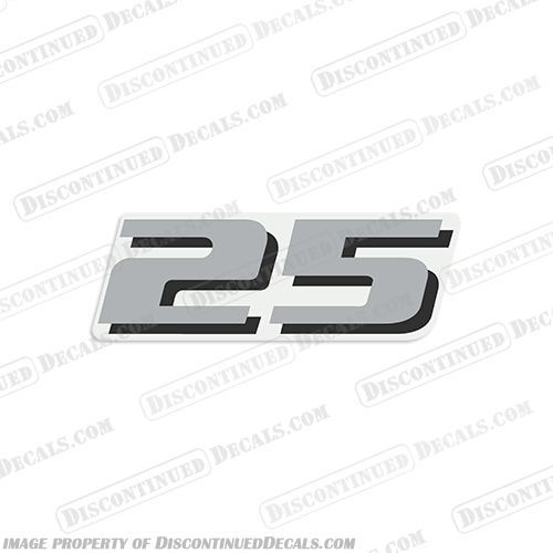 Yamaha "25" Decal - 2010 and up! yamaha, single, number, 25, rear, front, 2010, 2011, 2012, 2013, 2014, 2015, 2016, decal, logo, sticker, outboard, 