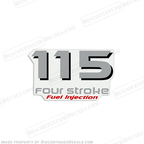 Yamaha Single "115 Fourstroke" Decal - Rear INCR10Aug2021