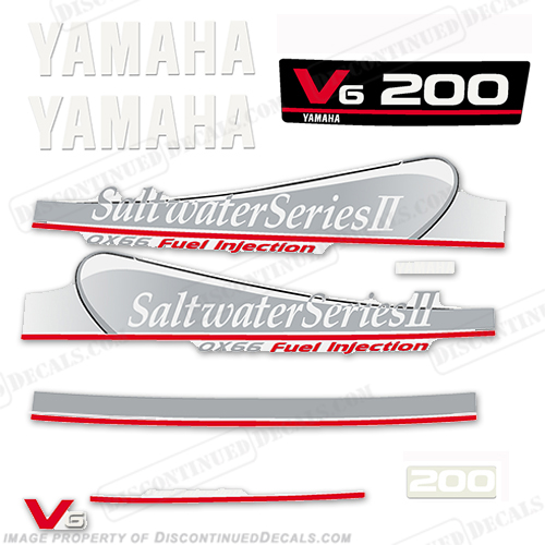 Yamaha 200hp OX66 Decals - Silver INCR10Aug2021