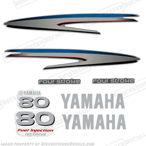 Yamaha 80hp 4-Stroke Decal Kit - 2002 - 2006+ INCR10Aug2021